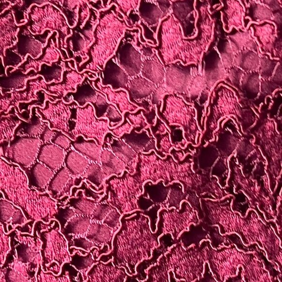 Tory Burch Burgundy Lace Sleeveless Dress – Size 2 - Picture 7 of 15